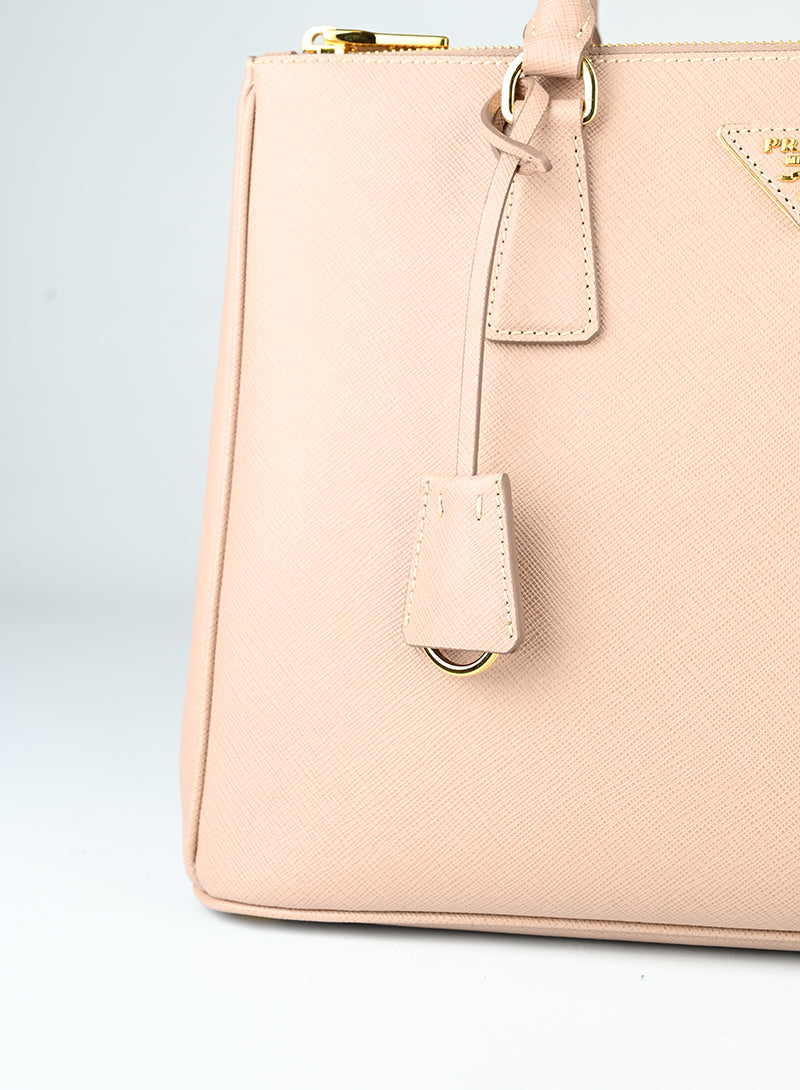 Prada Borsa Galleria Large in pelle rosa cipria