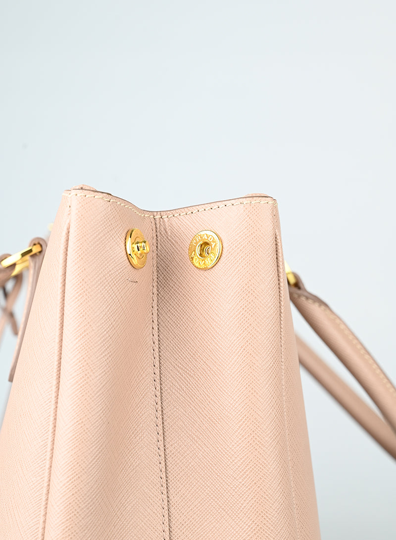 Prada Borsa Galleria Large in pelle rosa cipria