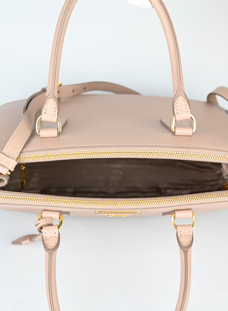 Prada Borsa Galleria Large in pelle rosa cipria