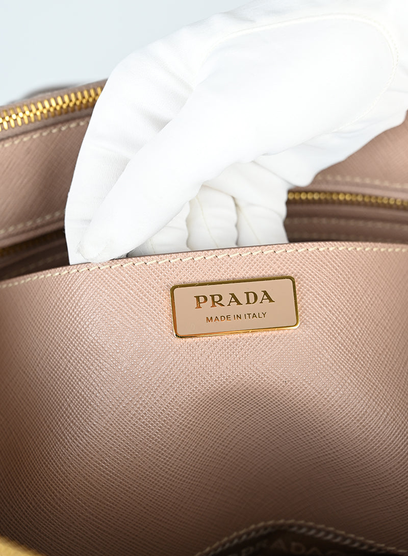 Prada Borsa Galleria Large in pelle rosa cipria