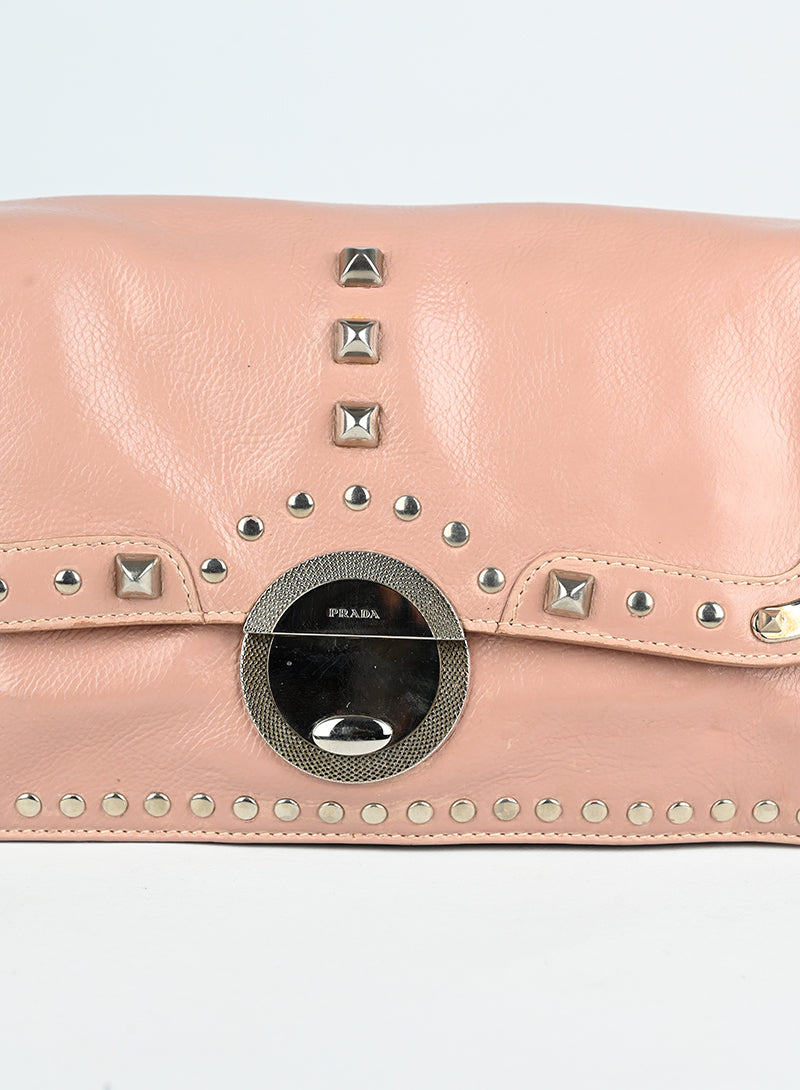 Prada Borsa in pelle rosa cipria