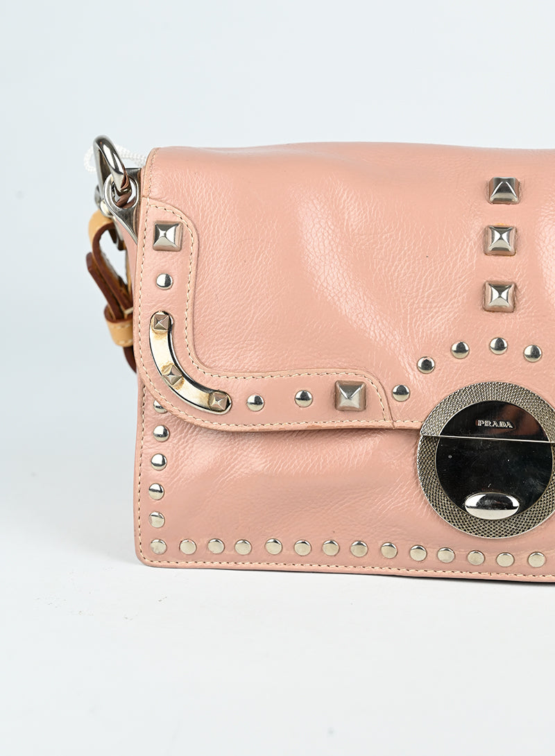 Prada Borsa in pelle rosa cipria