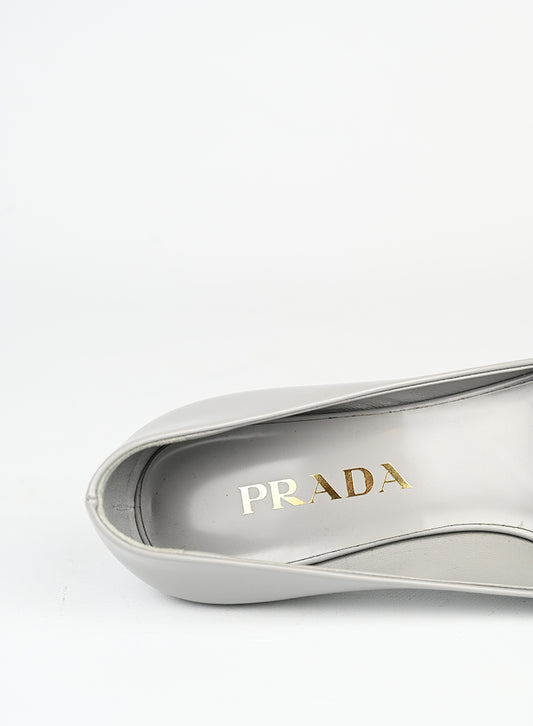 Prada Décolleté Origami in pelle grigia - N. 35 ½