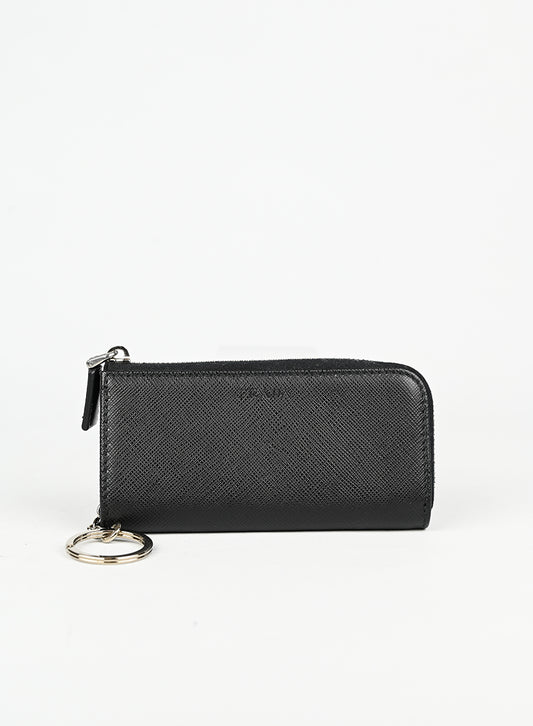 Prada Portachiavi in pelle Saffiano nera - lesleyluxuryvintage