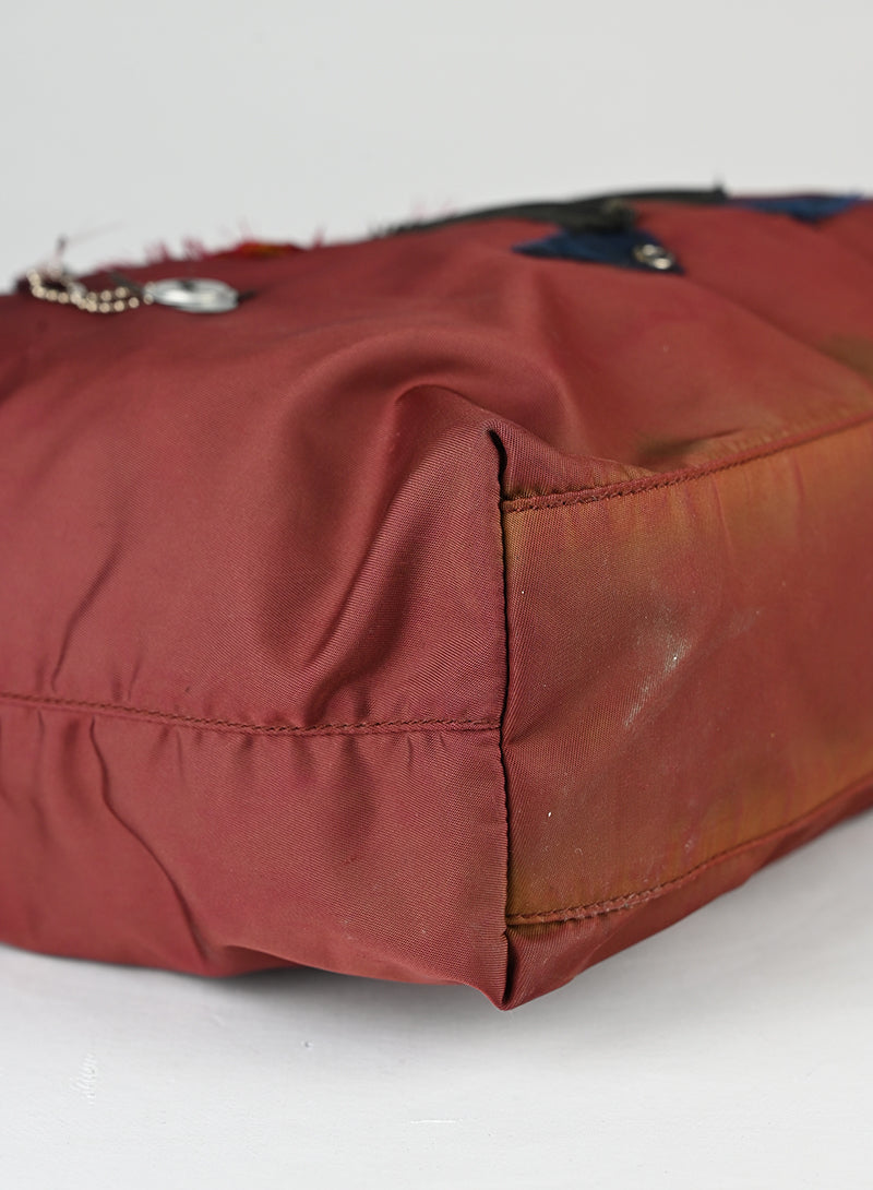 Prada Tote Bag in tela Nylon bordeaux