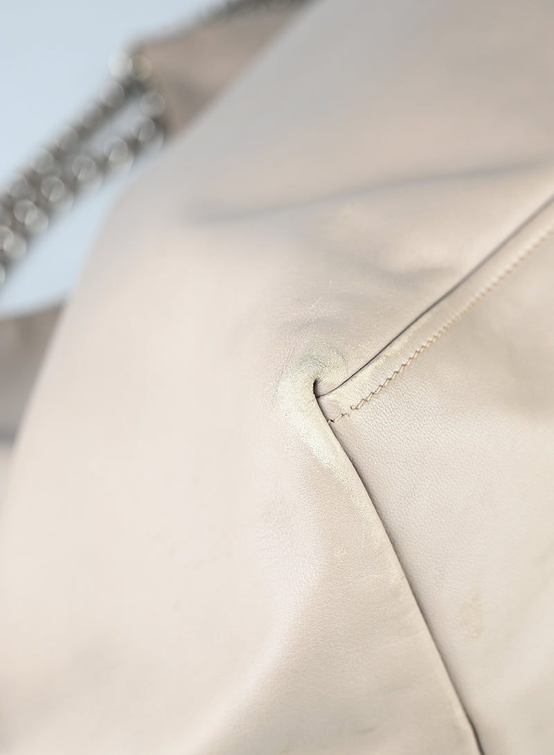 Prada Borsa shopper in pelle beige