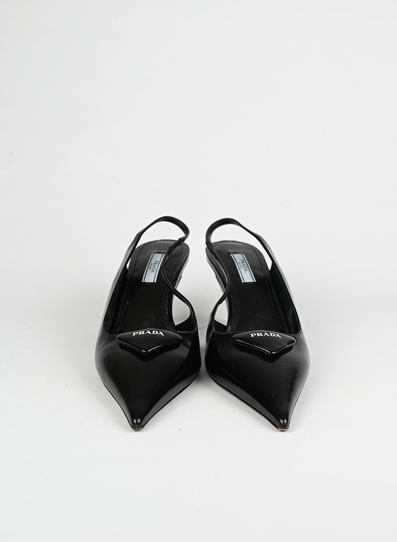 Prada Slingback in pelle nera - N. 39