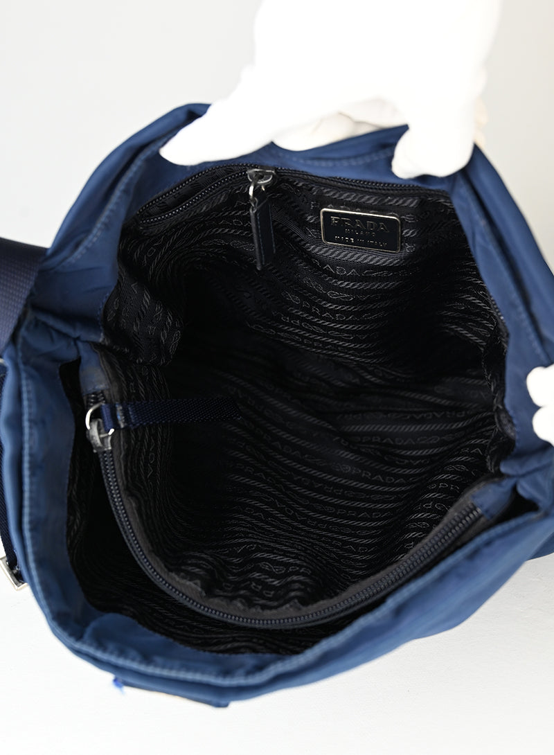 Brada Borsa in tela Nylon blu