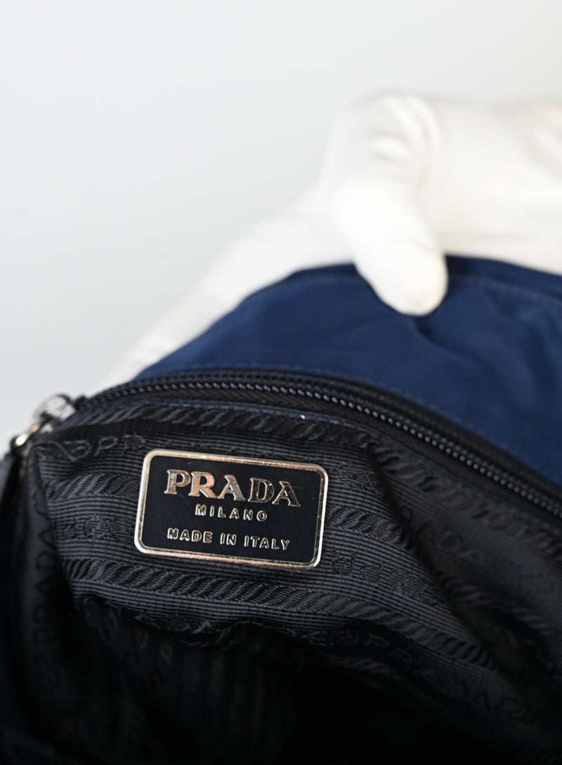 Brada Borsa in tela Nylon blu