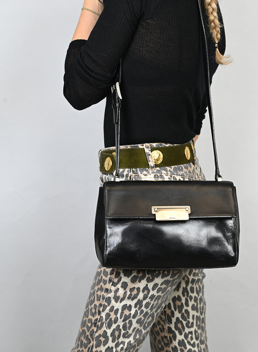 Prada Borsa in pelle spazzolata nera - lesleyluxuryvintage