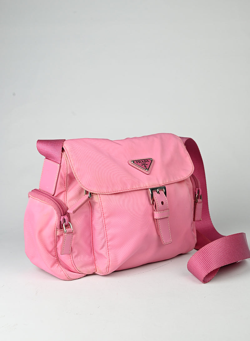 Prada Borsa in Re-nylon rosa