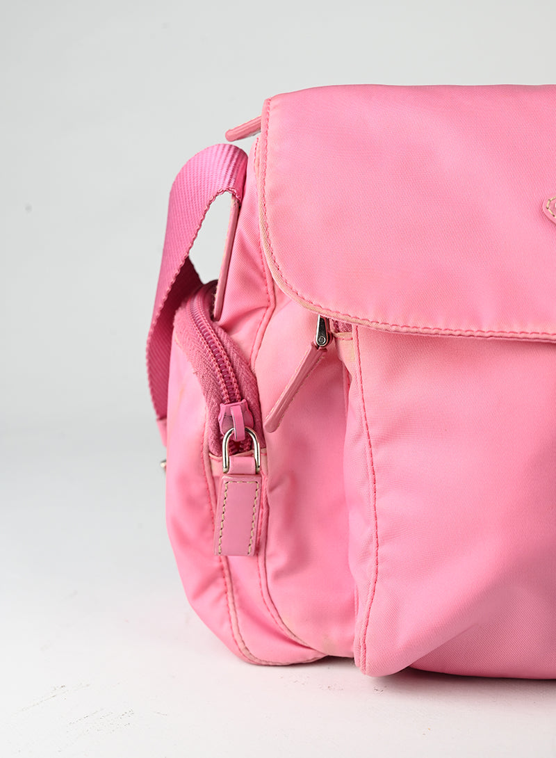 Prada Borsa in Re-nylon rosa