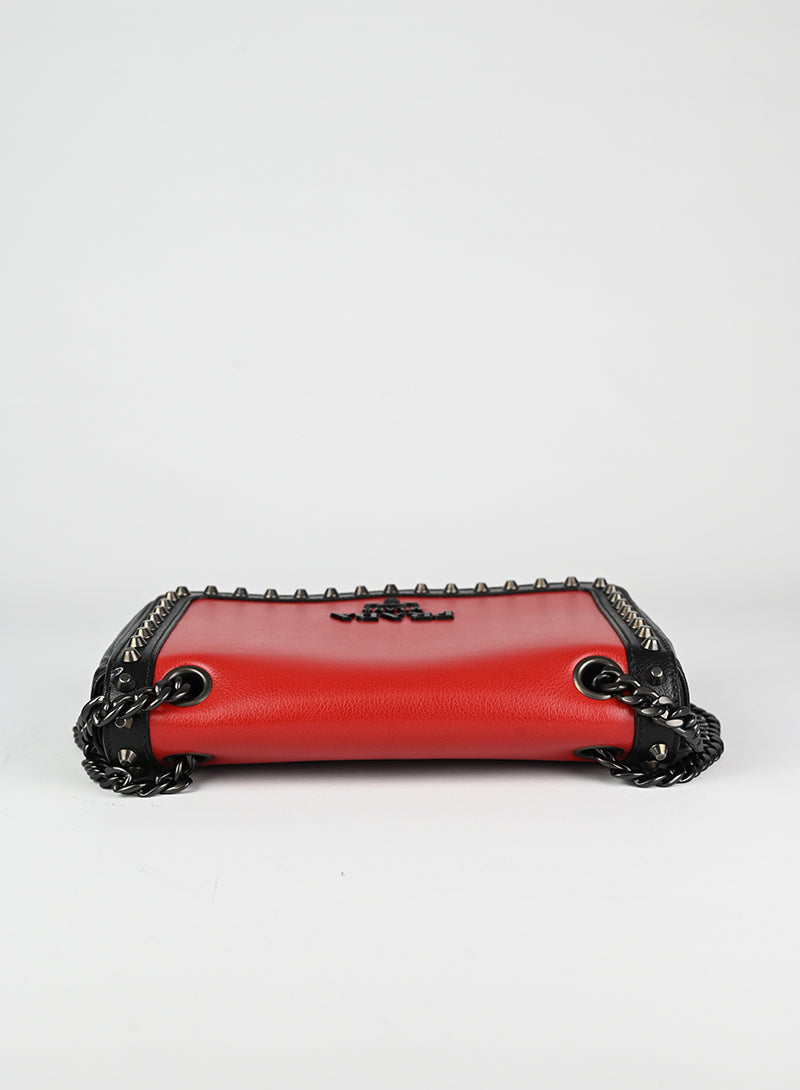 Prada Borsa in pelle rossa e nera