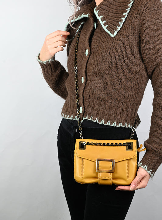 Roger Vivier Borsa in pelle ocra