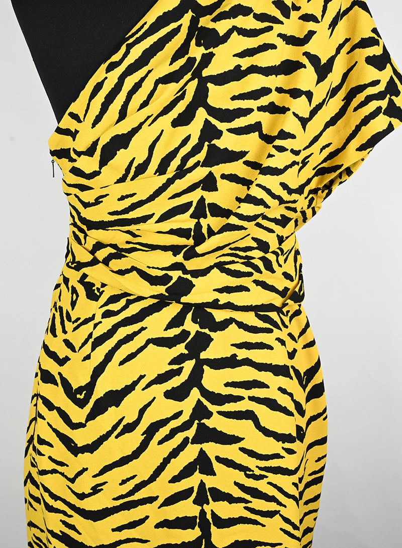Saint Laurent Abito animalier giallo e nero - Tg. 40