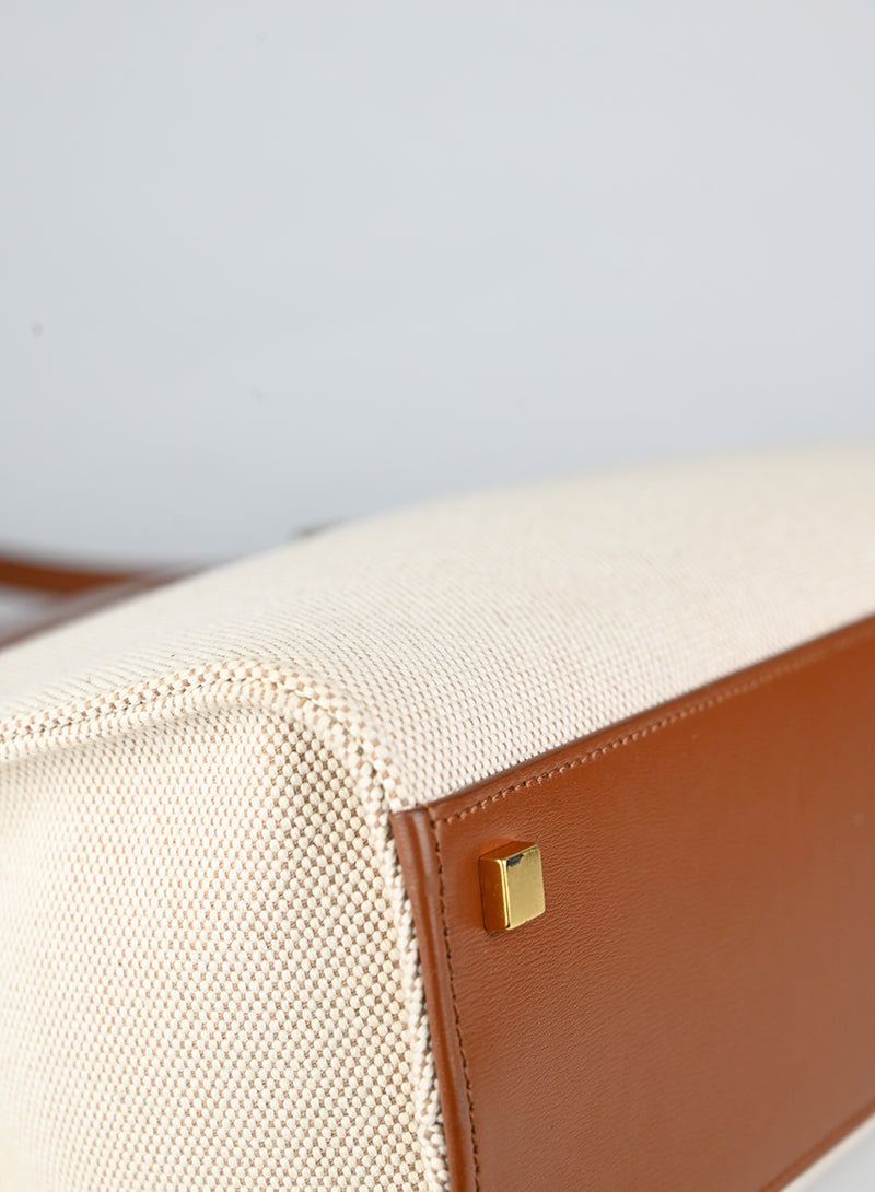 Saint Laurent Borsa Manhattan in canvas beige