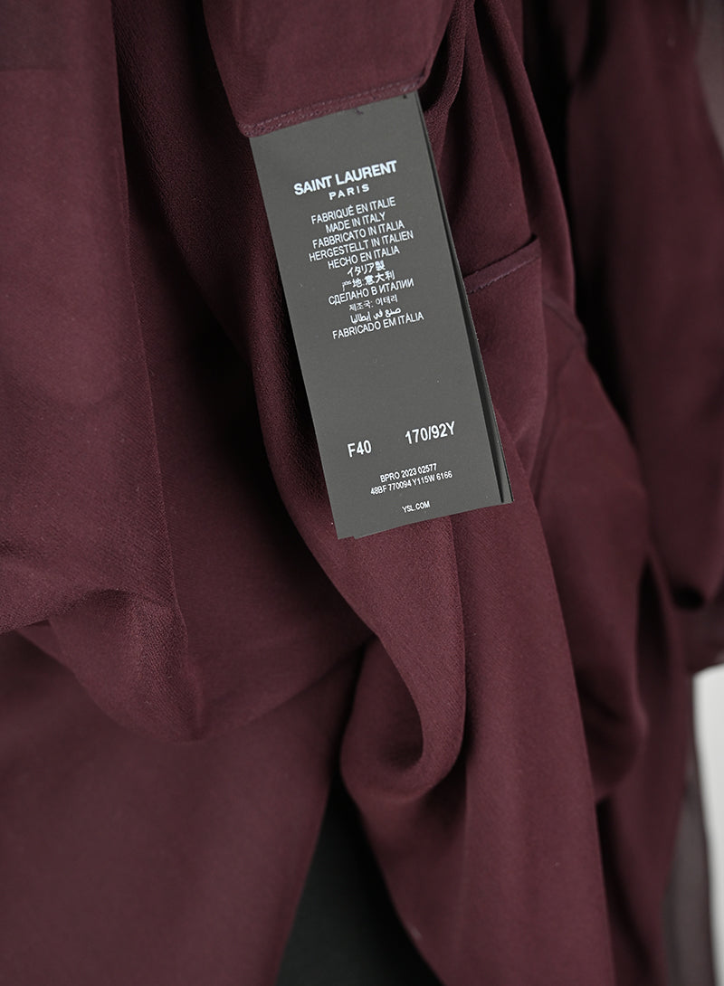 Saint Laurent Blusa borgogna - Tg. 44