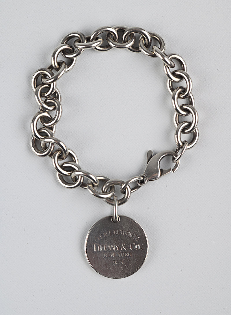 Tiffany & Co. Bracciale argento con charm tondo
