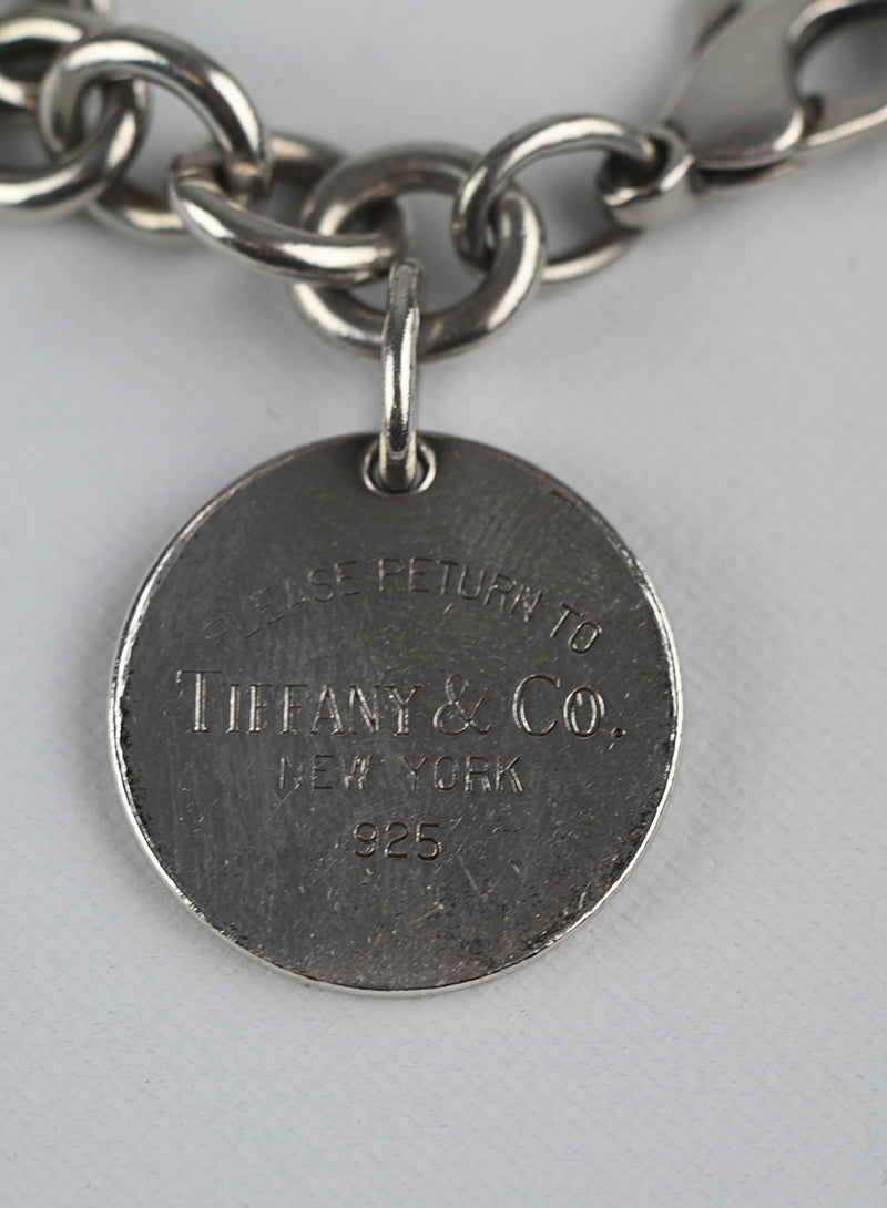 Tiffany & Co. Bracciale argento con charm tondo