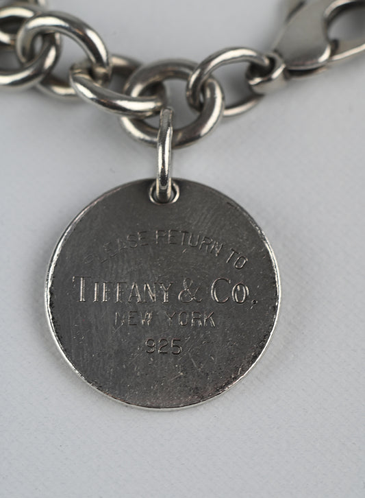 Tiffany & Co. Bracciale argento con charm tondo