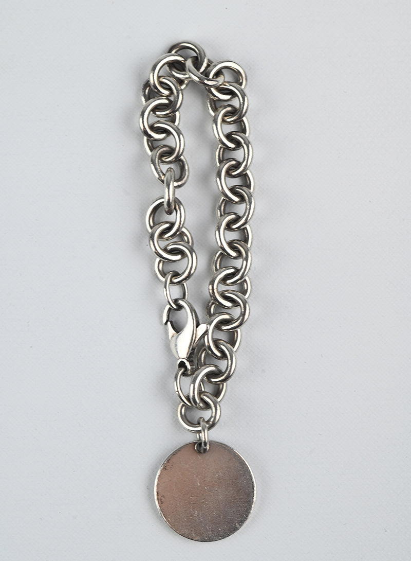 Tiffany & Co. Bracciale argento con charm tondo