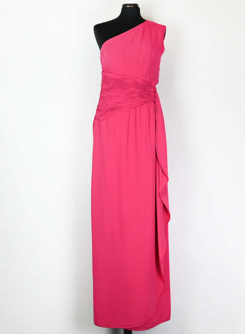 Valentino Abito lungo monospalla fucsia - Tg. 42