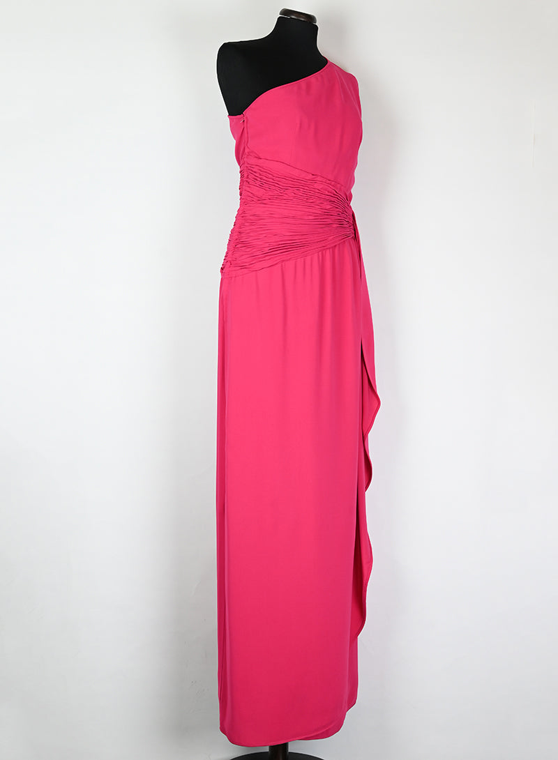 Valentino Abito lungo monospalla fucsia - Tg. 42
