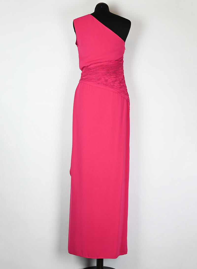 Valentino Abito lungo monospalla fucsia - Tg. 42