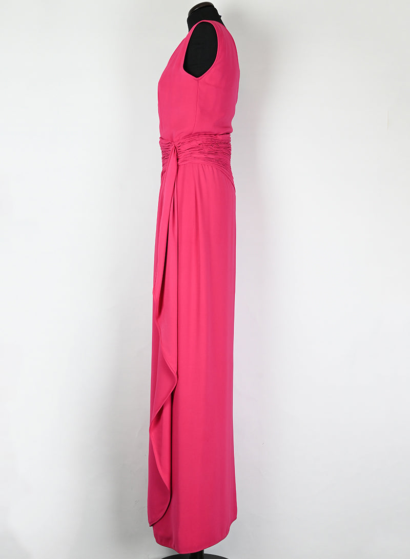 Valentino Abito lungo monospalla fucsia - Tg. 42