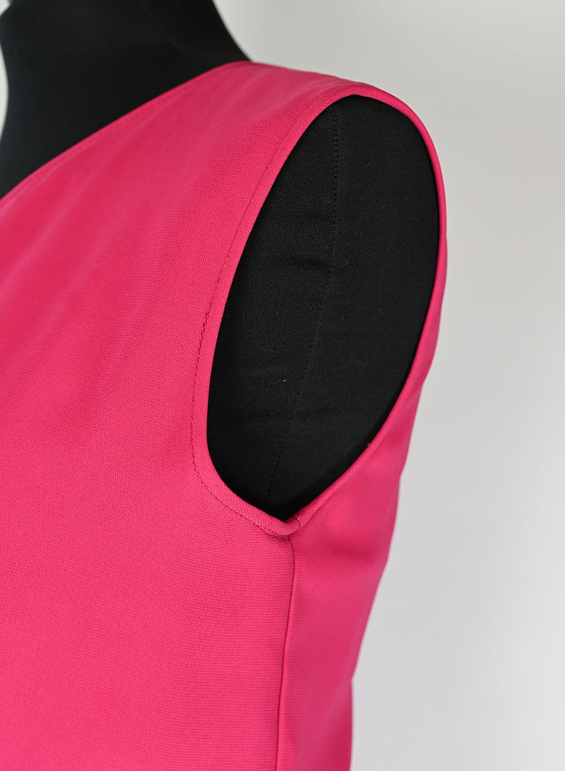 Valentino Abito lungo monospalla fucsia - Tg. 42