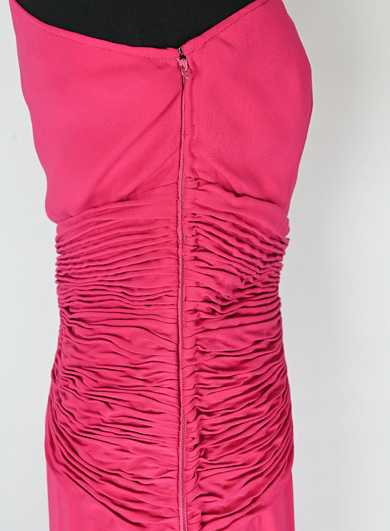 Valentino Abito lungo monospalla fucsia - Tg. 42