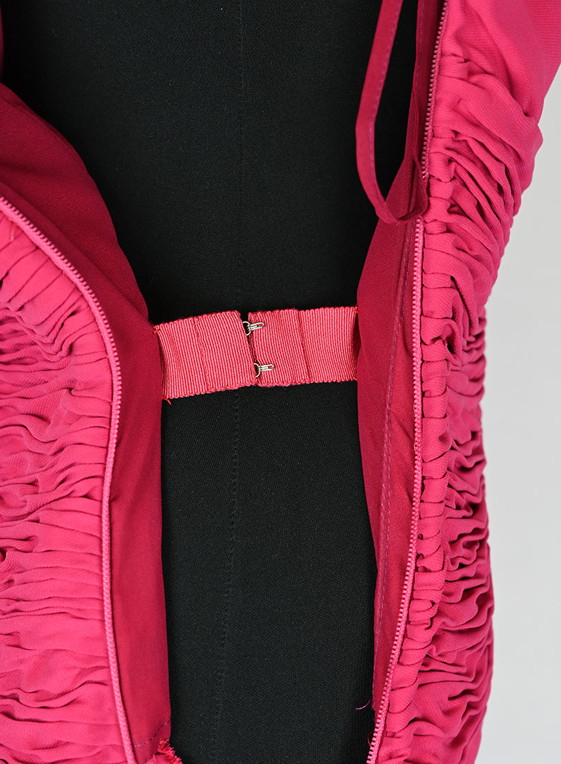 Valentino Abito lungo monospalla fucsia - Tg. 42