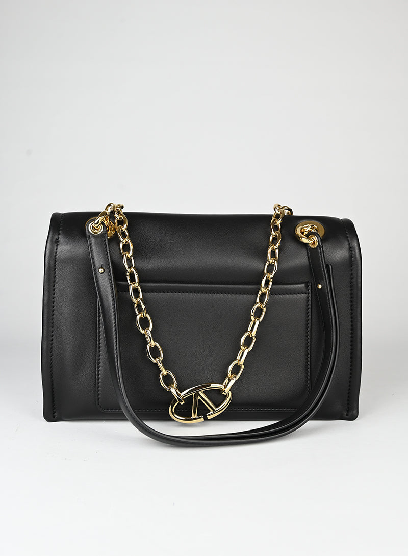 Valentino Borsa in pelle nera con V