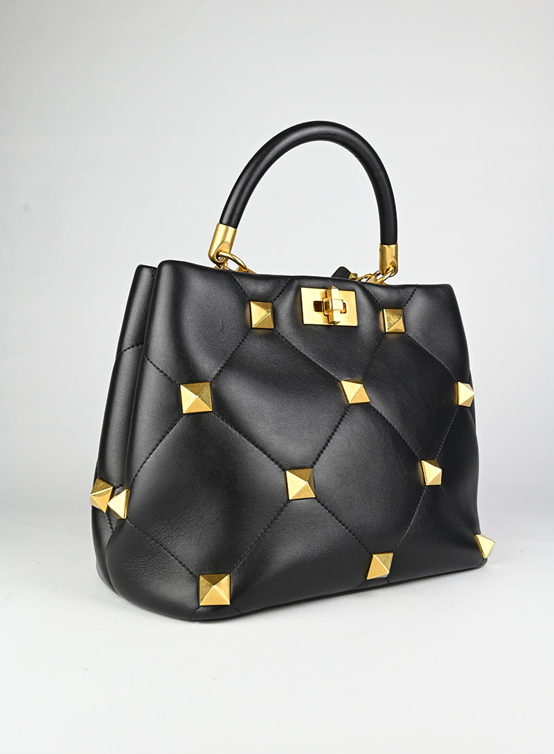 Valentino Borsa Roman Stud in pelle nera