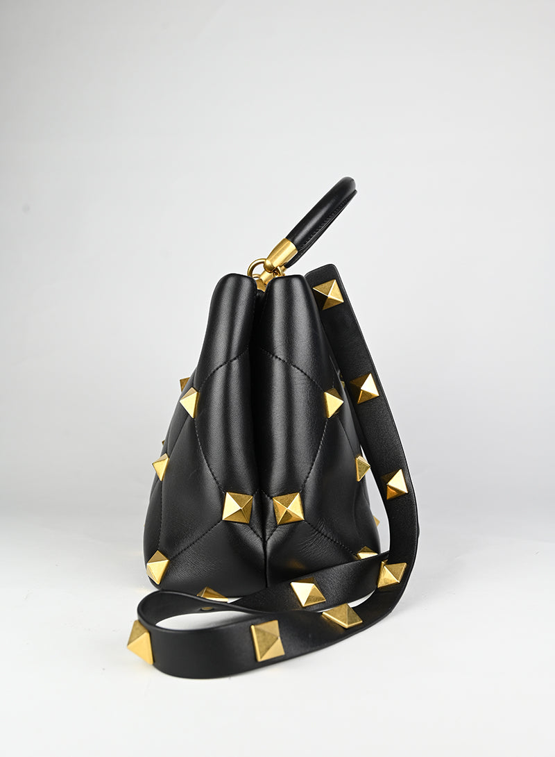 Valentino Borsa Roman Stud in pelle nera