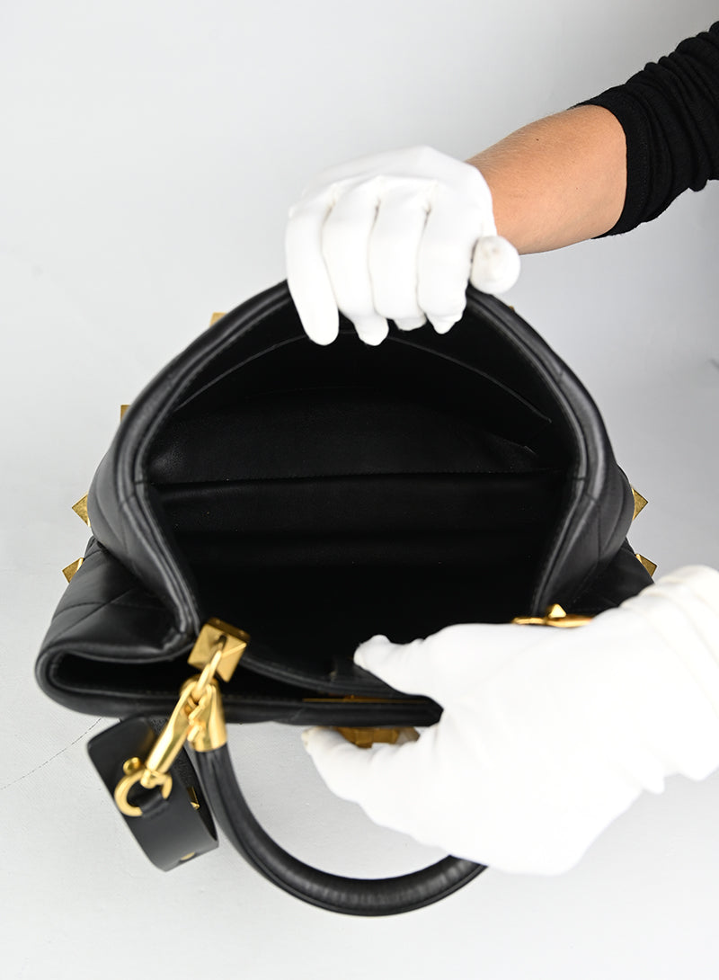 Valentino Borsa Roman Stud in pelle nera