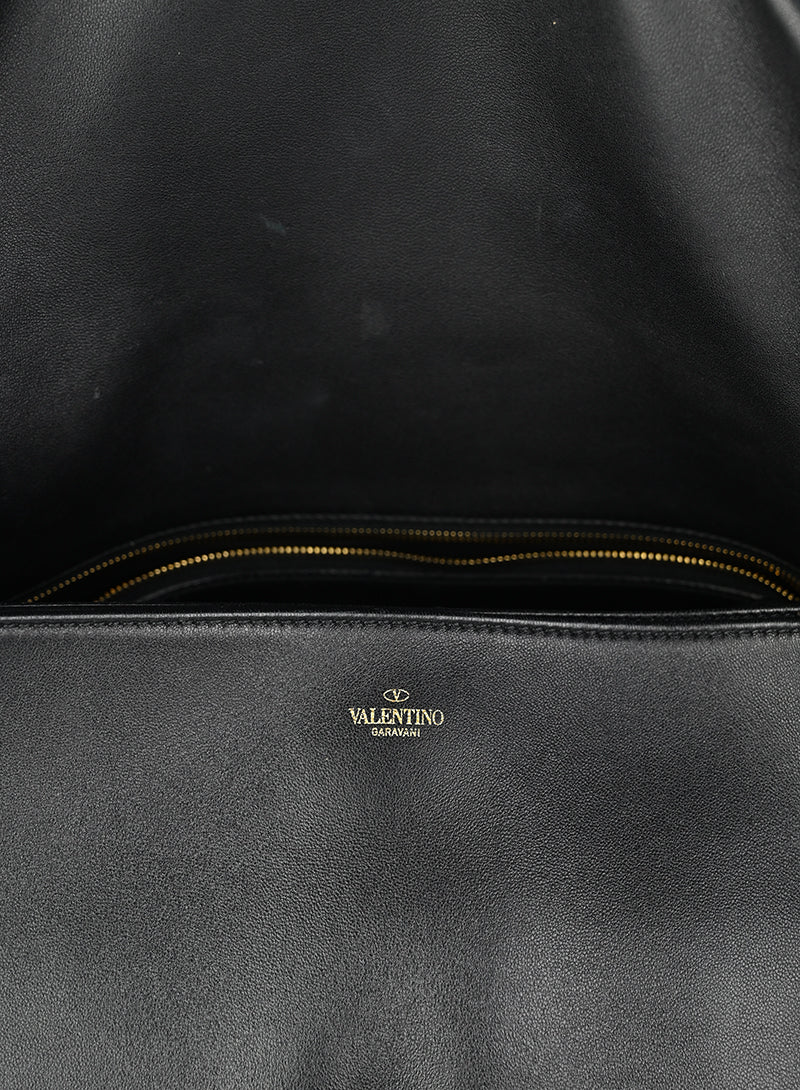 Valentino Borsa in pelle nera con maxi stud