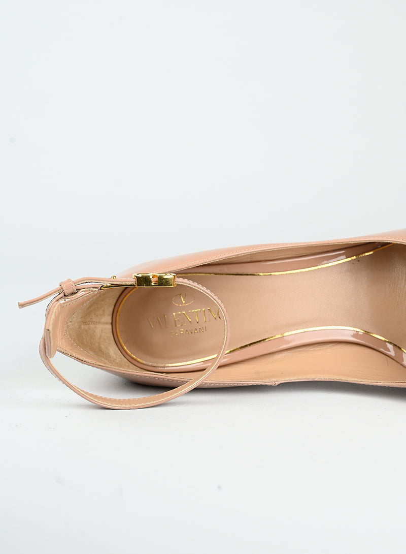 Valentino Décolleté in vernice cipria - N. 40
