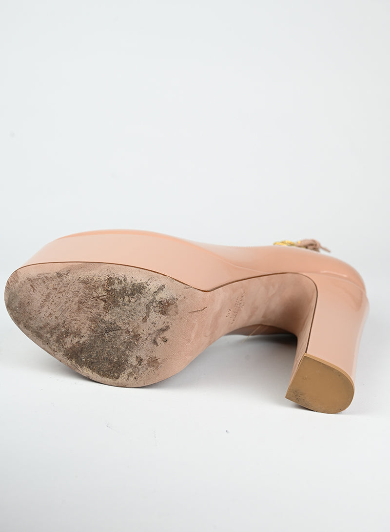 Valentino Décolleté in vernice cipria - N. 40