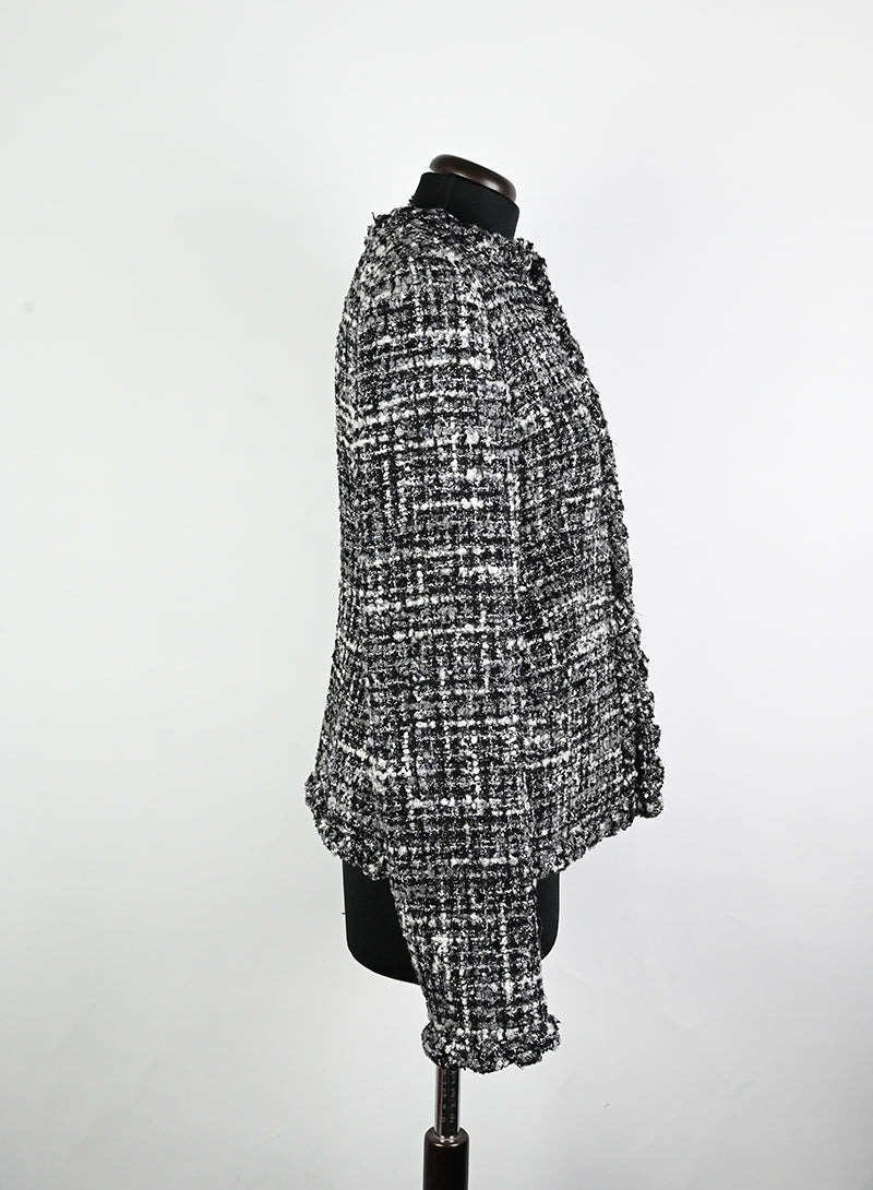 Valentino Giacca bouclé bianco e nera - Tg. 42