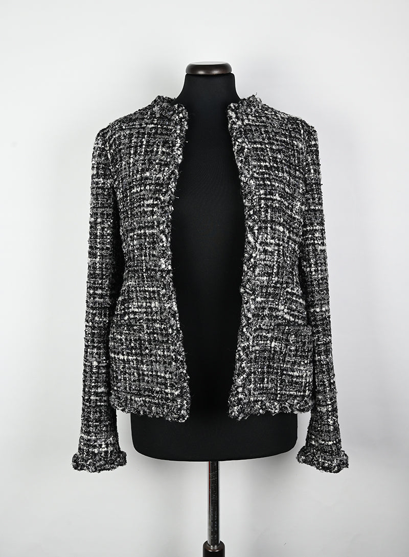 Valentino Giacca bouclé bianco e nera - Tg. 42