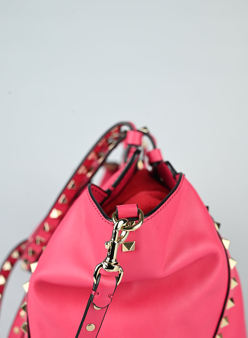 Valentino Shopper Rockstud in pelle rossa
