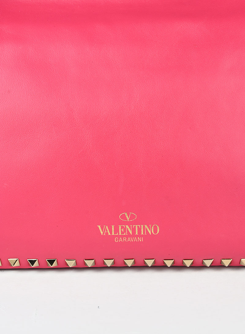 Valentino Shopper Rockstud in pelle rossa