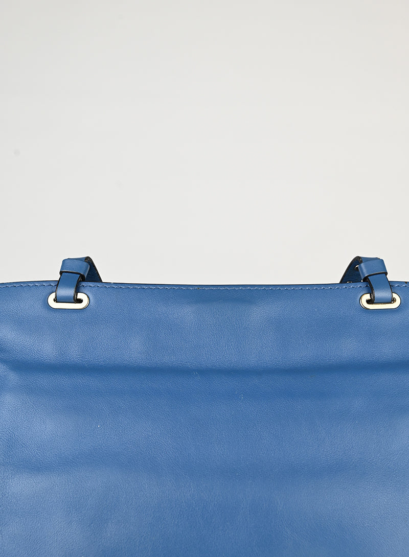 Valentino Borsa Rockstud in pelle blu