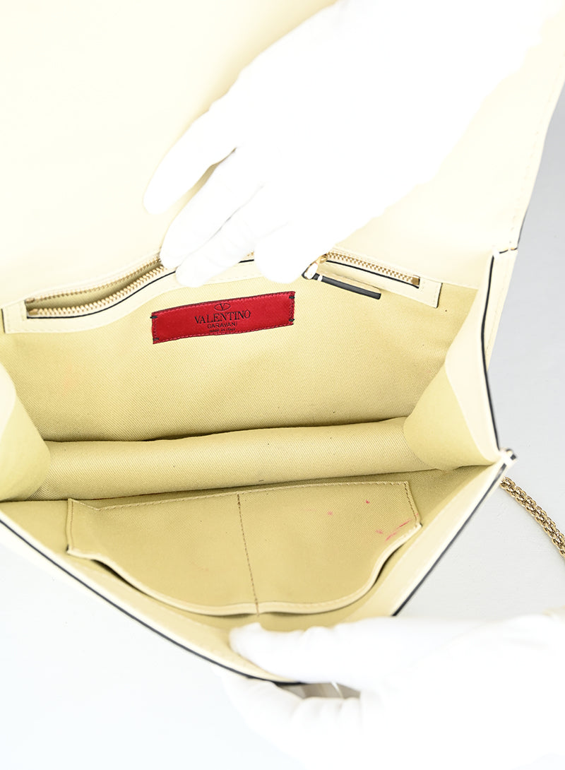 Valentino Borsa Rockstud in pelle burro