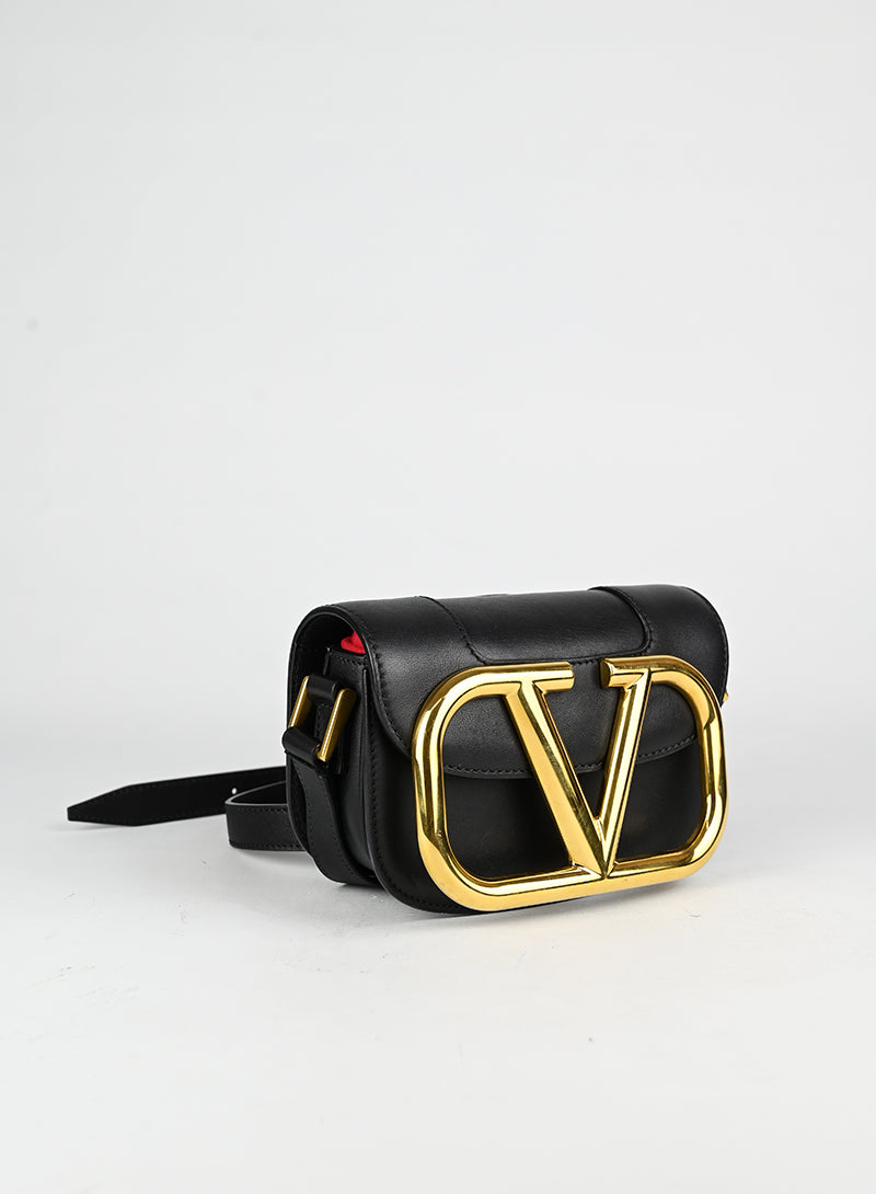 Valentino Borsa Supervee in pelle nera