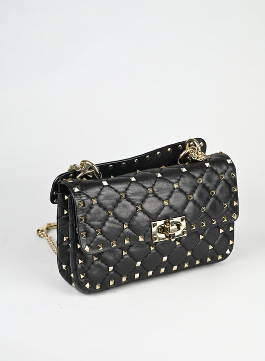 Valentino Spike Bag Pelle Nera - lesleyluxuryvintage