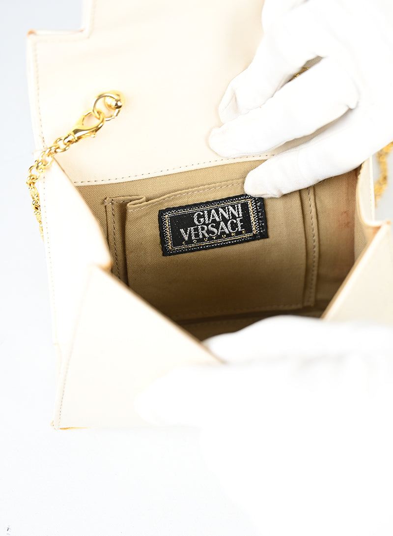 Versace Borsa in raso bianca
