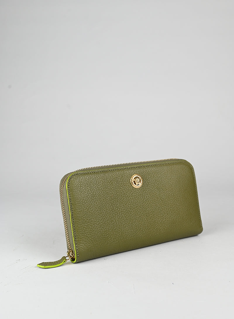 Versace Portafogli in pelle verde