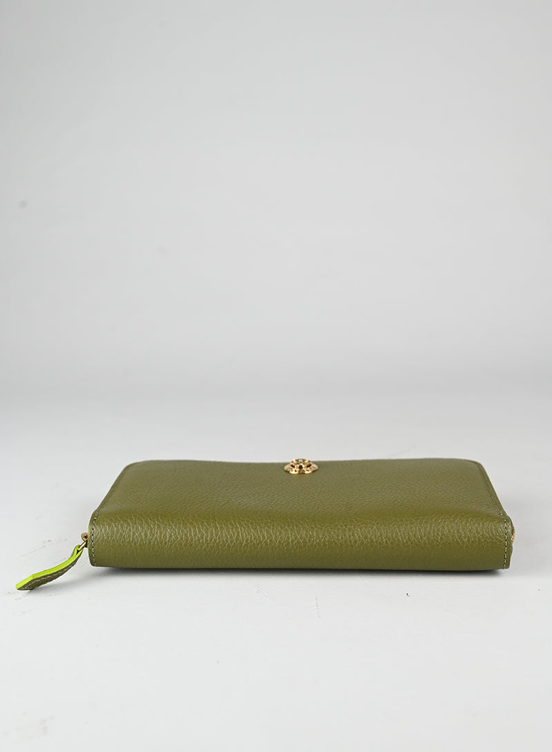 Versace Portafogli in pelle verde